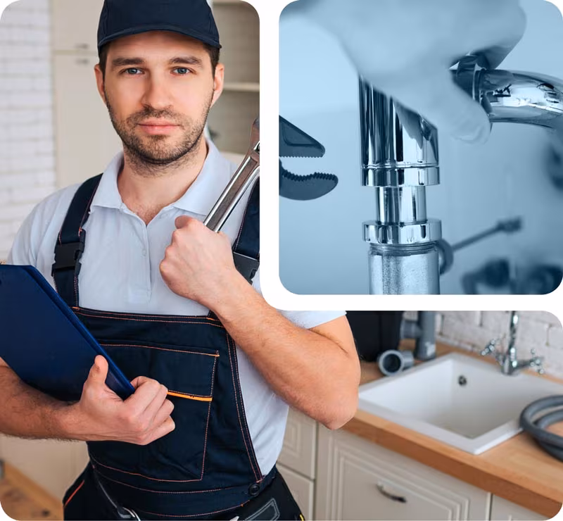 Sanitärinstallateur bei der Montage von Armaturen